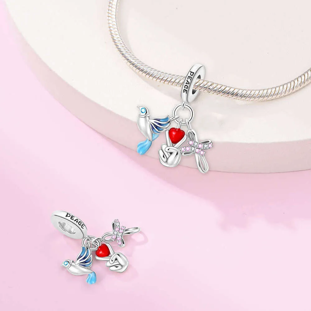 2024 New Fashion 925 Sterling Silver And Hope Angel Pendant Charms Peace Wish Bear Beads Fit Originals Bracelet DIY_voghion.com