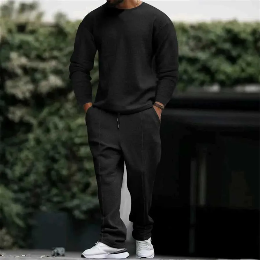 Survêtement 2 Pièces Homme Confortable - Ensemble Jogging Sweat Et Pantalon Décontracté