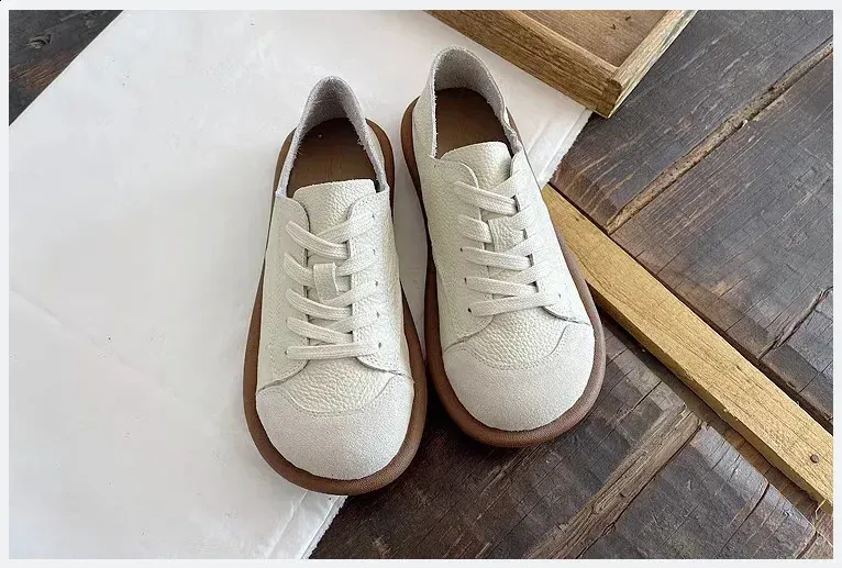 Damen Schnürschuhe Mit Flachem Absatz Und Runder Kappe, Pu Sneaker_voghion.com
