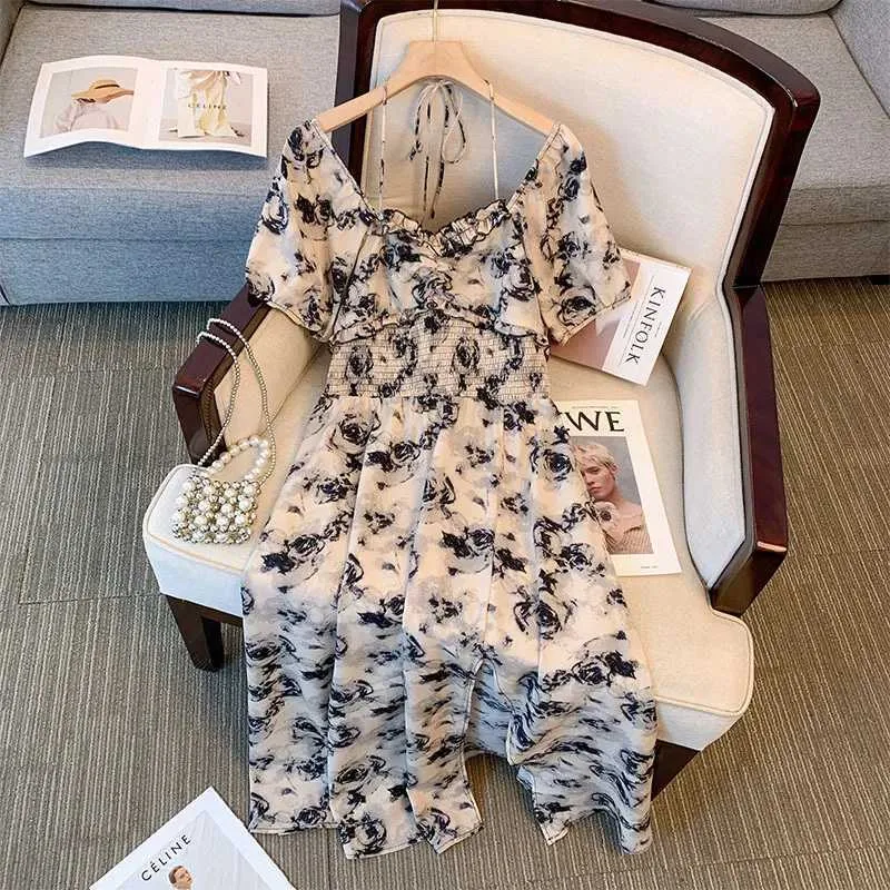 Floral Sleeveless Dress with V-Neckline and Waist Wrap Floral Sleeveless Dress with V-Neckline and Waist Wrap