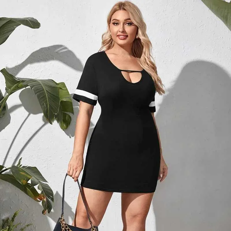 white christmas dresses Final Sale Plus Size Cold Shoulder BodyCon with Side Cutout, Open Back and  Side Slit in Brown and Turquoise