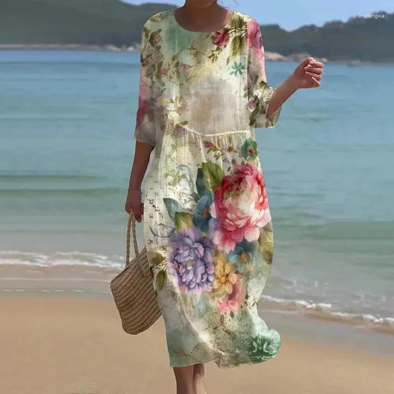 Party Dresses Summer Women's Floral Print O-Neck Polyester Dress Loose Fit Short Sleeve Pullover from Dhgate Urban Sexy Dresses - price 21.61 Party Dresses Summer Women's Floral Print O-Neck Polyester Dress Loose Fit Short Sleeve Pullover from Dhgate Urban Sexy Dresses - price 21.61