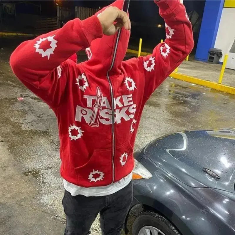 Save Big on Bulk Harajuku Hip Hop Hoodie Denim Hoodie Jacket Women Gothic  Hoodie Streetwear Harajuku Jacket, Women's Zip Up Sweatshirt, Retro Grunge 