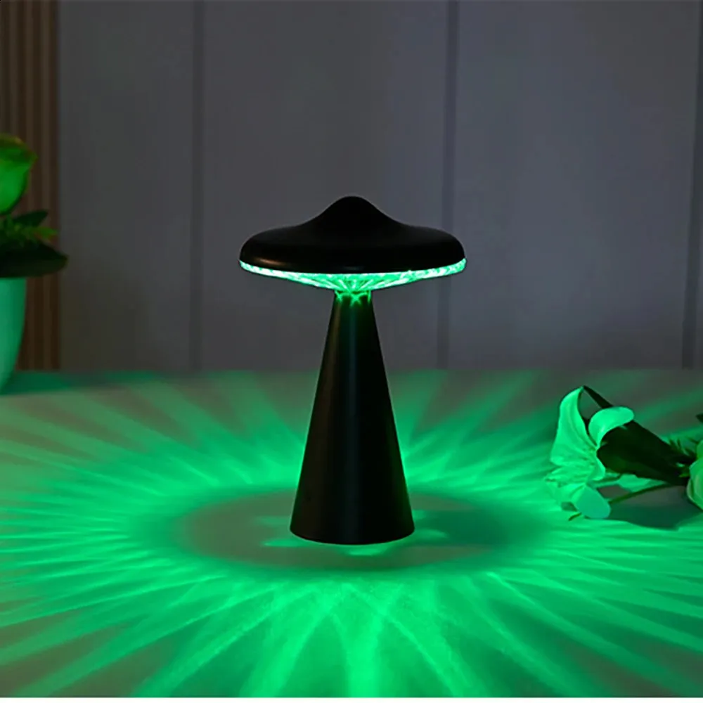 RGB UFO Atmospheric Night Light Bamboo Small Desk... From Dorothystore ...