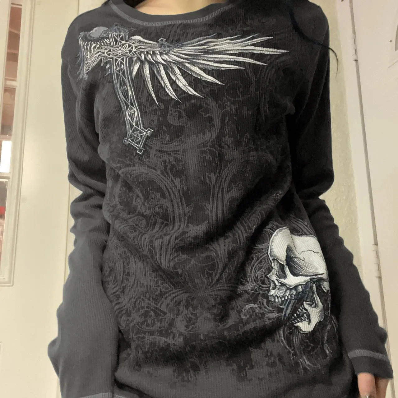 Y2K Grunge Aesthetic Long Sleeve T Shirt For Women ... From 