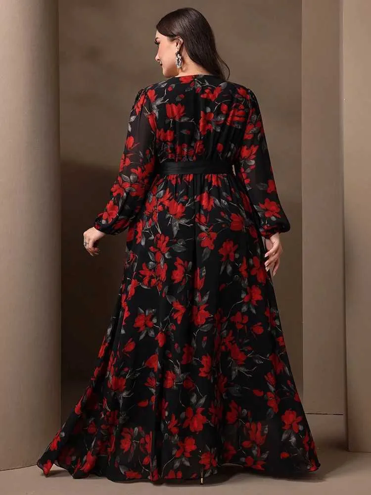 Elegant Plus Size Floral Maxi Dresses With Lantern... From Jichang_store1, $20.47 | DHgate.Com Elegant Plus Size Floral Maxi Dresses With Lantern... From Jichang_store1, $20.47 | DHgate.Com