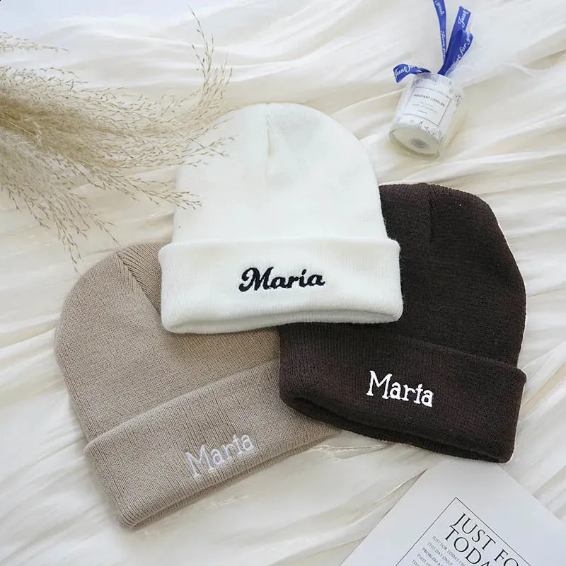 Sombrero De Bini Para Bebés Personalizado Con Nombre De Bordado