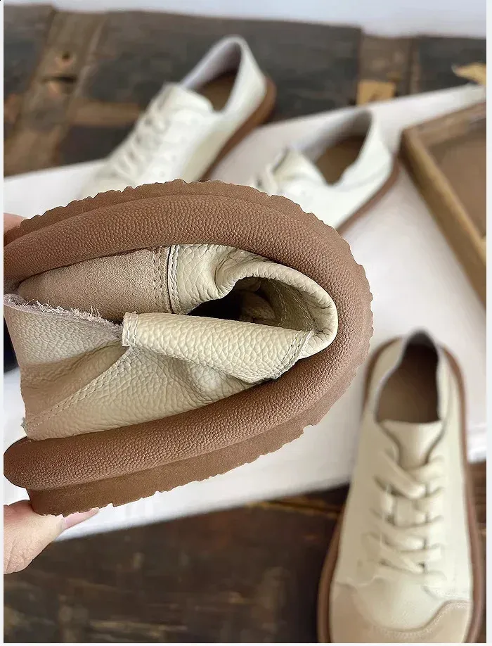 Damen Schnürschuhe Mit Flachem Absatz Und Runder Kappe, Pu Sneaker_voghion.com