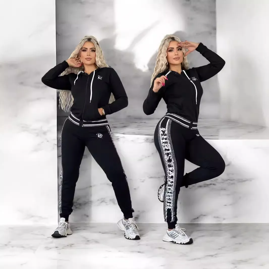 Survêtement Femme 2 Pièces - Sweat à Capuche Zippé + Pantalon Jogging, Confort Parfait Pour Le Sport Ou Le Quotidien
