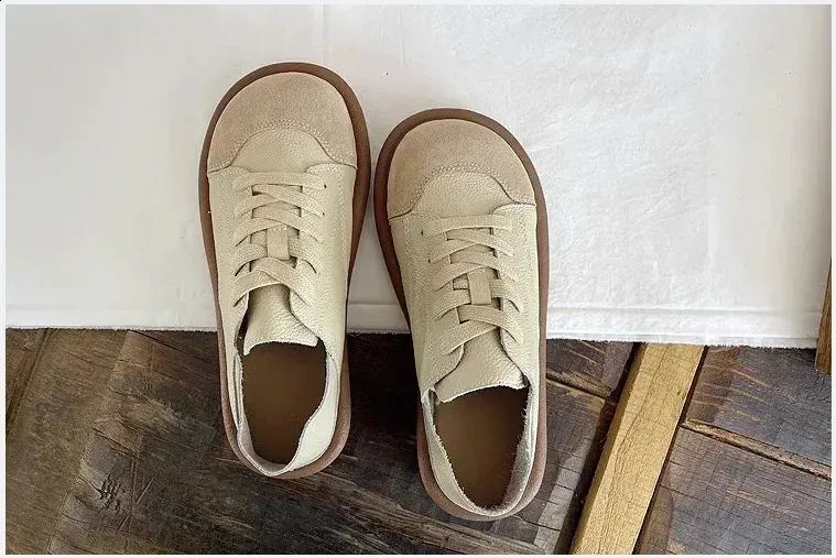 Damen Schnürschuhe Mit Flachem Absatz Und Runder Kappe, Pu Sneaker_voghion.com