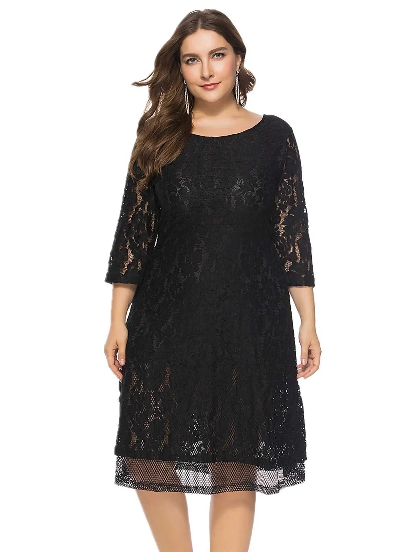 chinese dress ladies Women's Plus Size Dresses | Leigh Golden Lace Plus Size Lace Dress in White