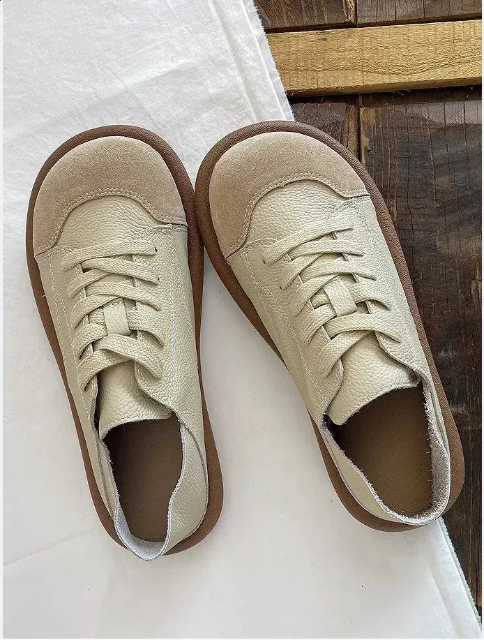 Damen Schnürschuhe Mit Flachem Absatz Und Runder Kappe, Pu Sneaker_voghion.com