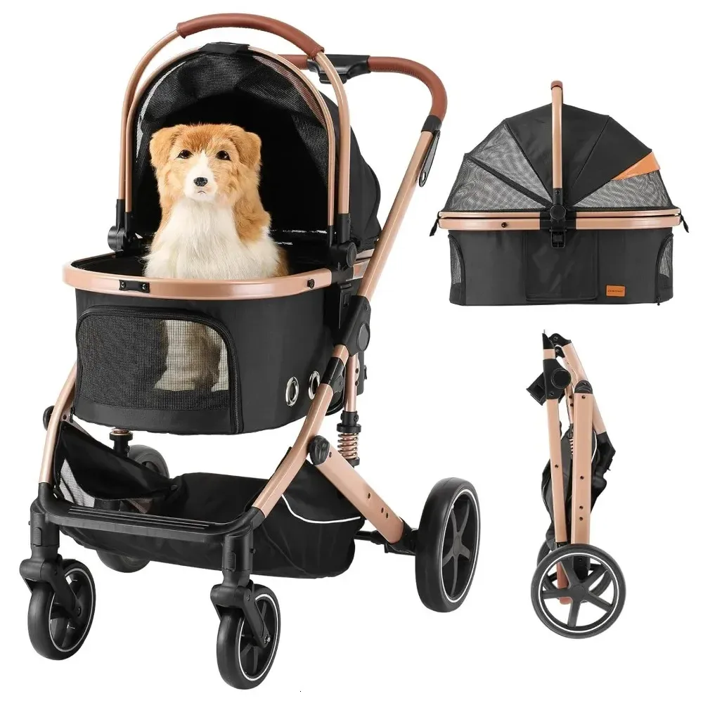 1 Touch Folding Dog Strollers Nearby For Small To Medium Dogs Lightweight All Terrain 4 Wheel Puppy Strollers From Household11 266.68 DHgate.Com