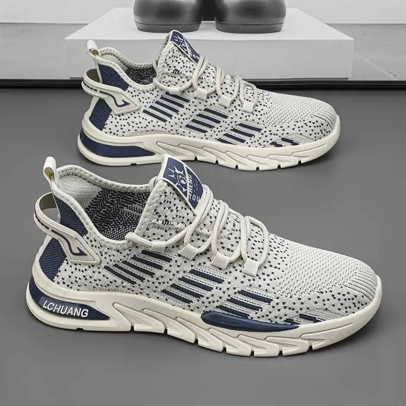 Men's Breathable Mesh Running Shoes - Lightweight Thick-Soled Sports Shoes For Walking, Tennis & Daily Wear