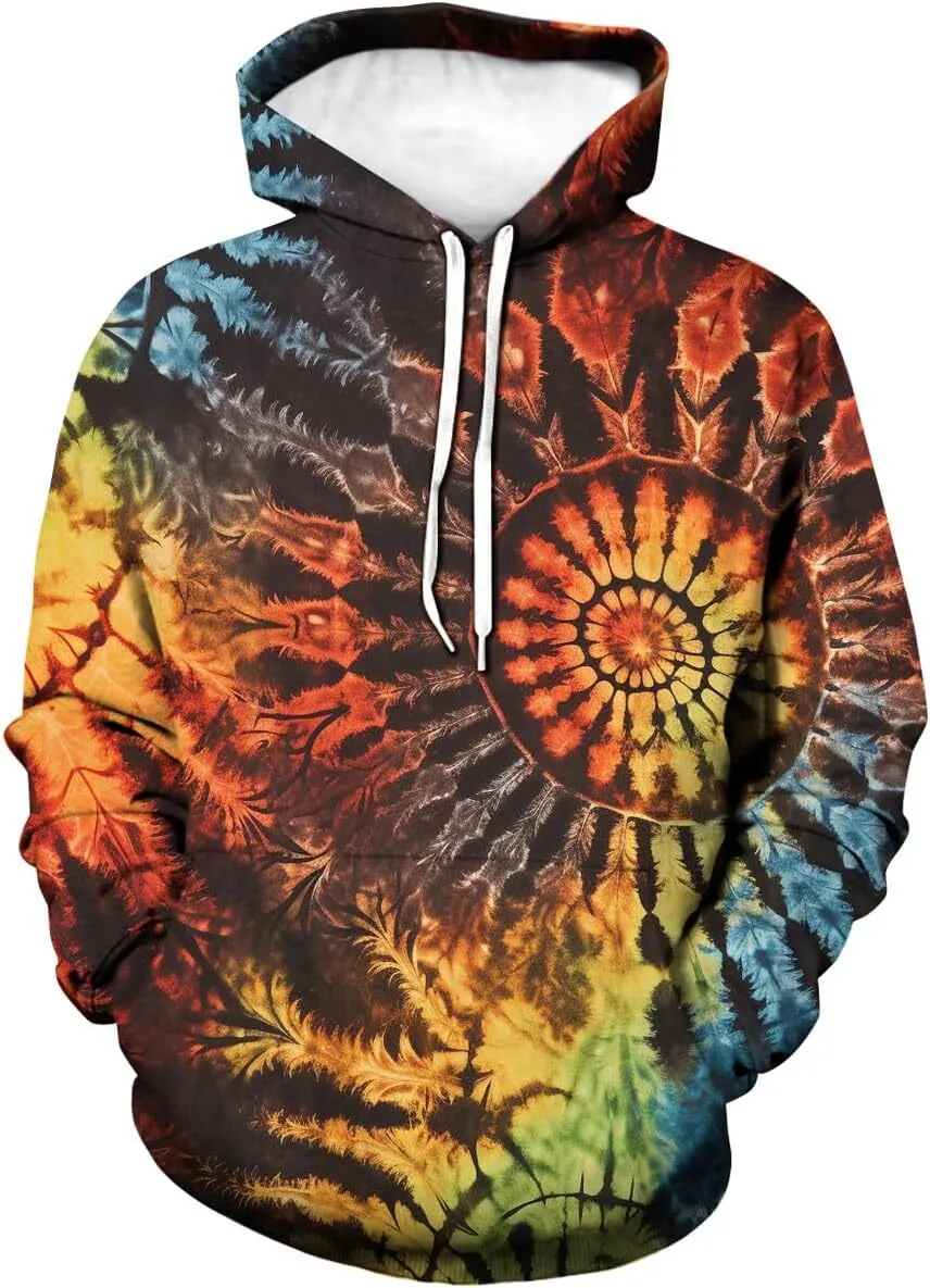 Save Big on Bulk Mens Tie Dye Hoodie Mens Graphic Hoodies 3D Spiral Tie Dye  Pullover Hoodie For Men And Women, Long Sleeve Casual Sweatshirt Best