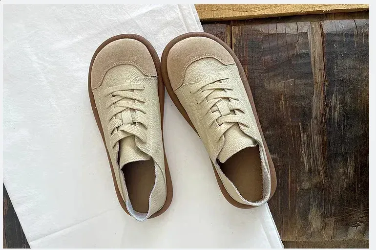 Damen Schnürschuhe Mit Flachem Absatz Und Runder Kappe, Pu Sneaker_voghion.com