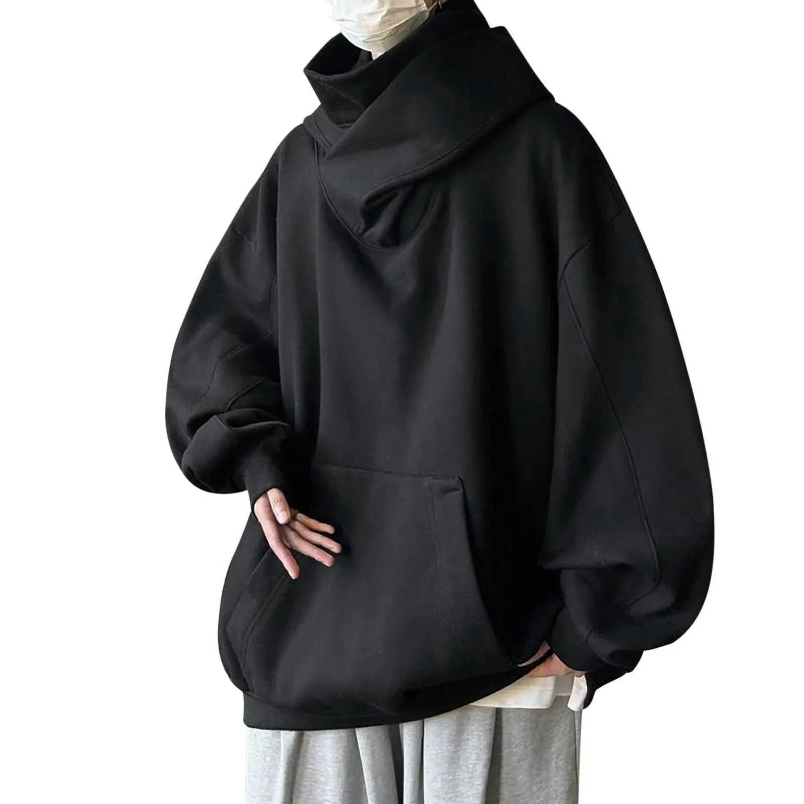 ClothesX Long Sleeve Ninja Hoodie Mens Pullover Loose Fit Harajuku ClothesX Long Sleeve Ninja Hoodie Mens Pullover Loose Fit Harajuku