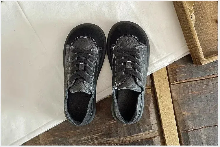 Damen Schnürschuhe Mit Flachem Absatz Und Runder Kappe, Pu Sneaker_voghion.com