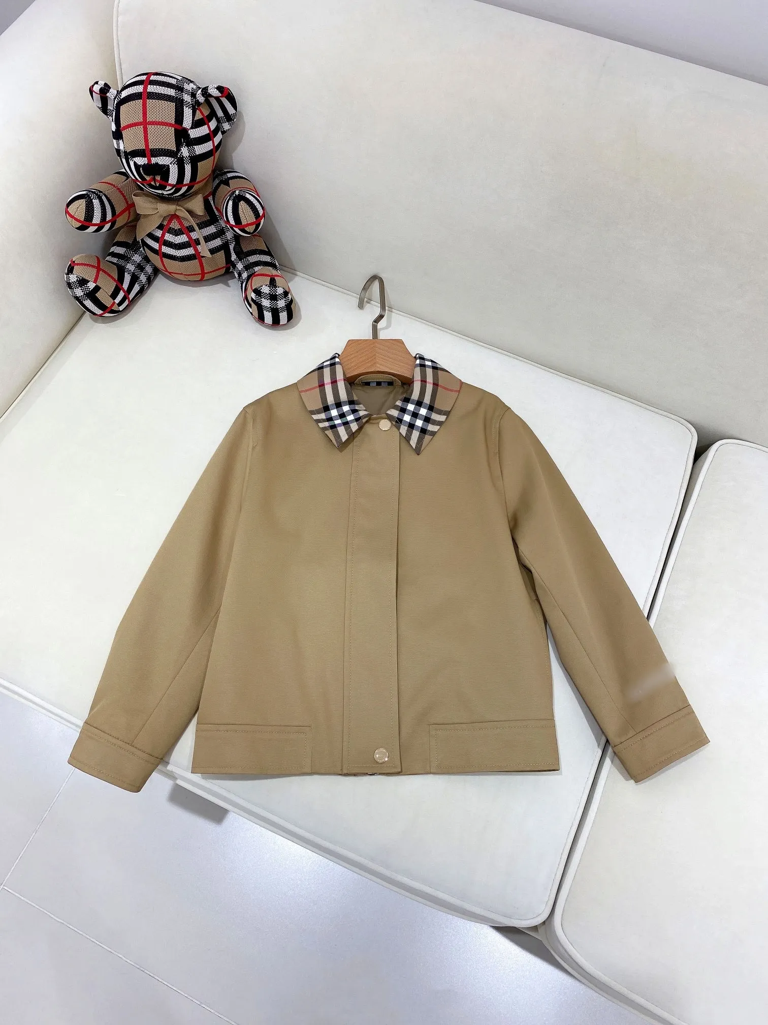 S2139 British Style Boys Plaid Jacket   Embroidered... 