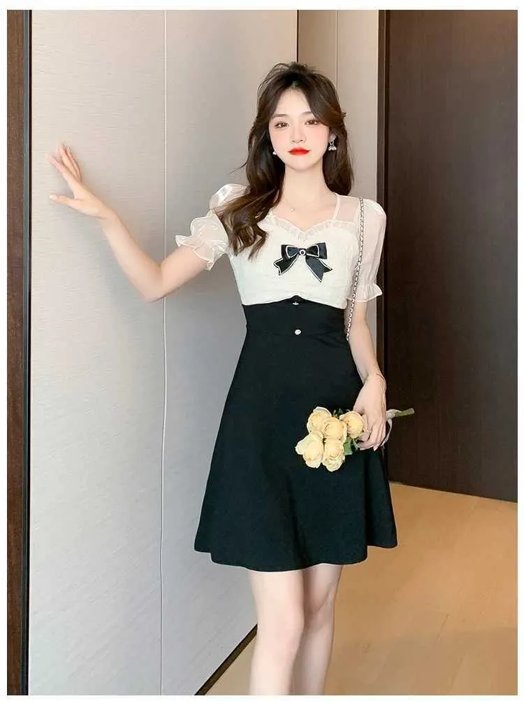 Mini Black Club Dress with Puff Sleeve Zipper Closure Chiffon Natural Fiber  Short Sleeve Mini Length from Dhgate Basic & Casual Dresses - price 28.04