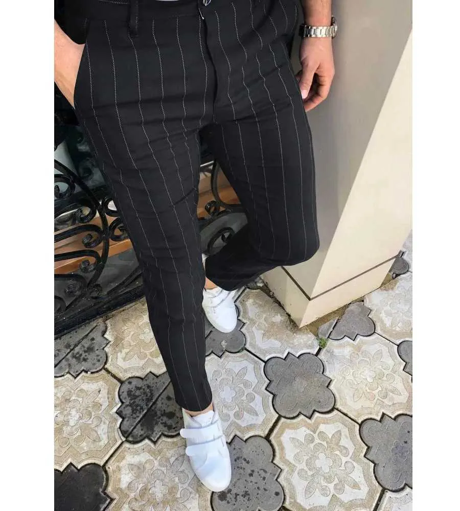 Men's Slim Fit Dotted Line Striped Dress Pants - Casual Business Office Wear - Zipper Closure from Dhgate Men's Pants - price 23.43 Men's Slim Fit Dotted Line Striped Dress Pants - Casual Business Office Wear - Zipper Closure from Dhgate Men's Pants - price 23.43