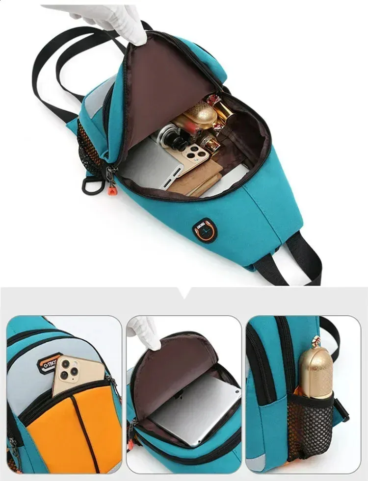 Mini Backpack Purse: Waterproof Oxford Cloth Small Chest Bag  display picture 1