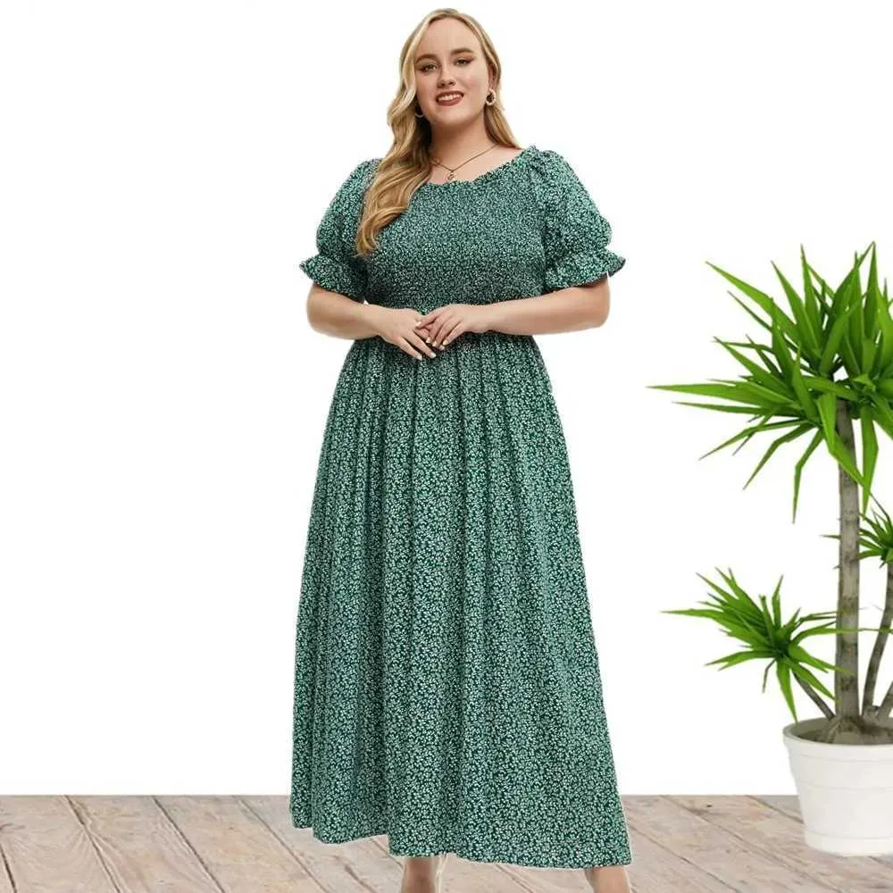 Plus Size Floor-Length Velvet Dress for Women with Ruffled Collar and Flare  Sleeve Minimalist Style from Dhgate Plus size Dresses - price 28.96