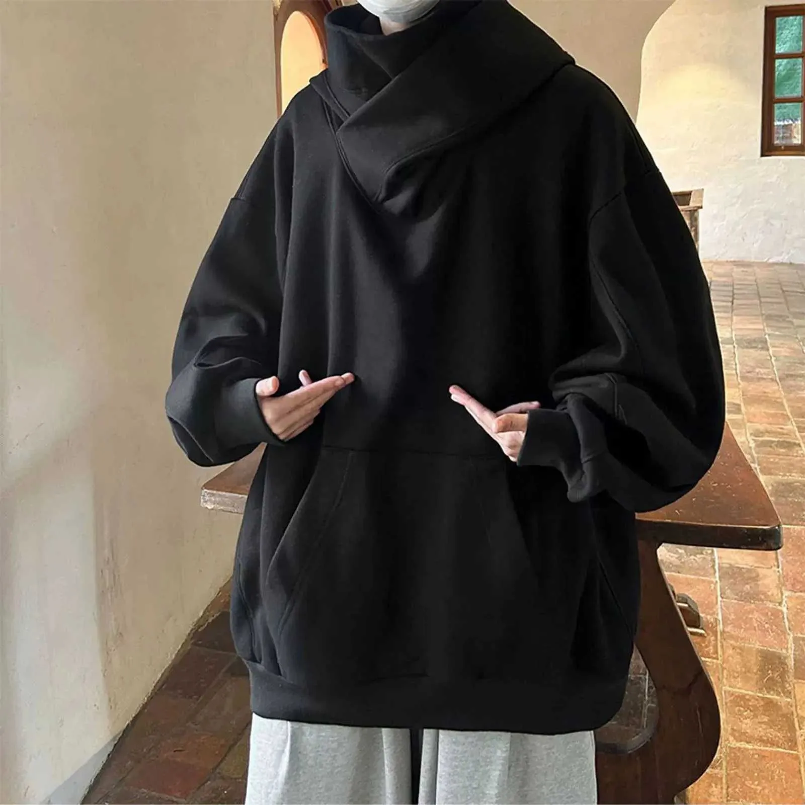 ClothesX Long Sleeve Ninja Hoodie Mens Pullover Loose Fit Harajuku ClothesX Long Sleeve Ninja Hoodie Mens Pullover Loose Fit Harajuku