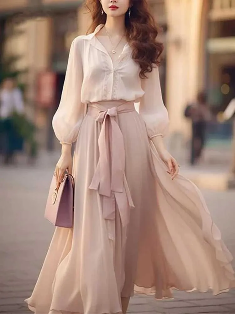 strapless open back dress Elegant Light Pink Chiffon Floor Length Long Bridesmaid Dress Pink / 14 / A