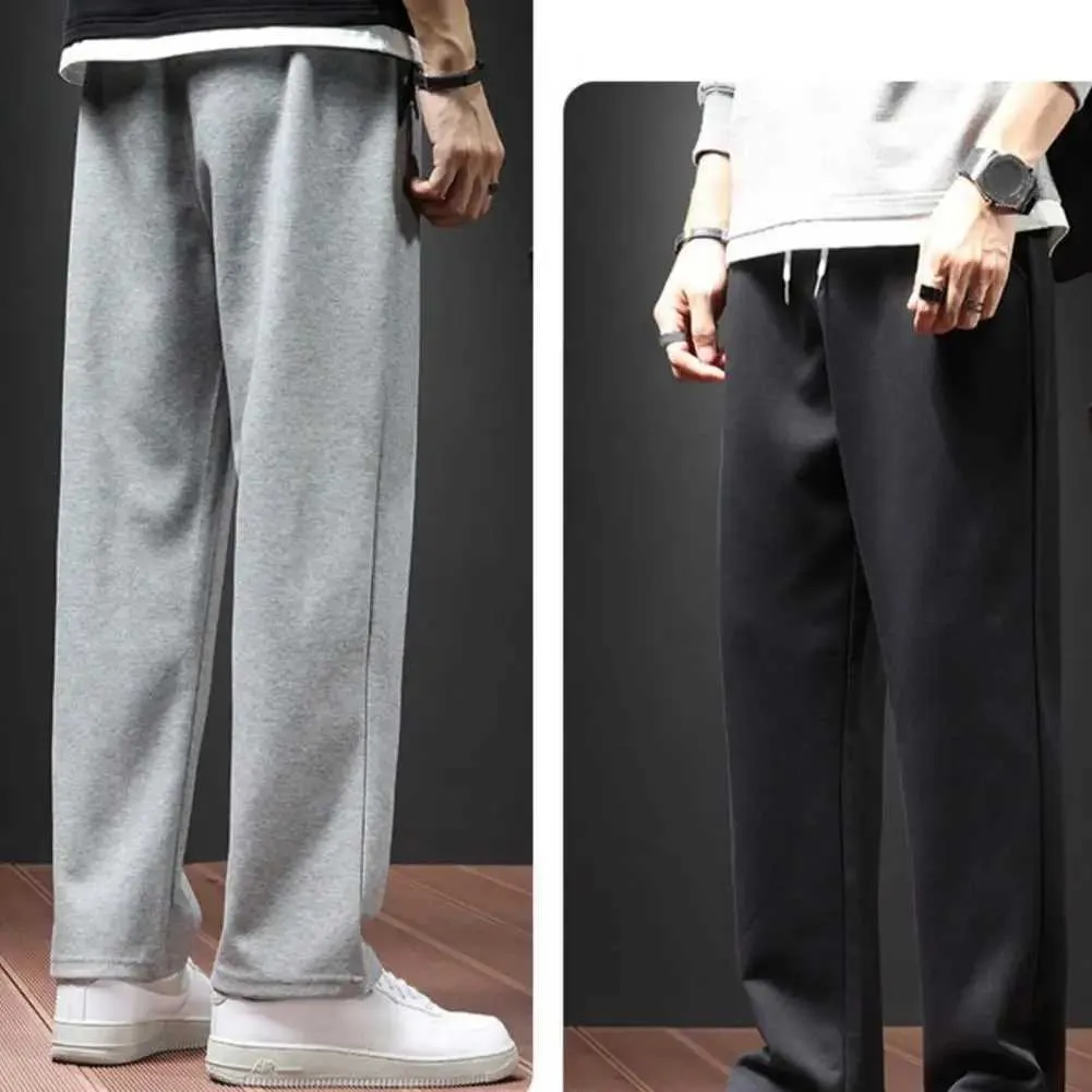 thumbnail image 2 of Men's Wide Leg Sweatpants - High Waisted Baggy Joggers, Straight Fit, With Pockets 2 of 9