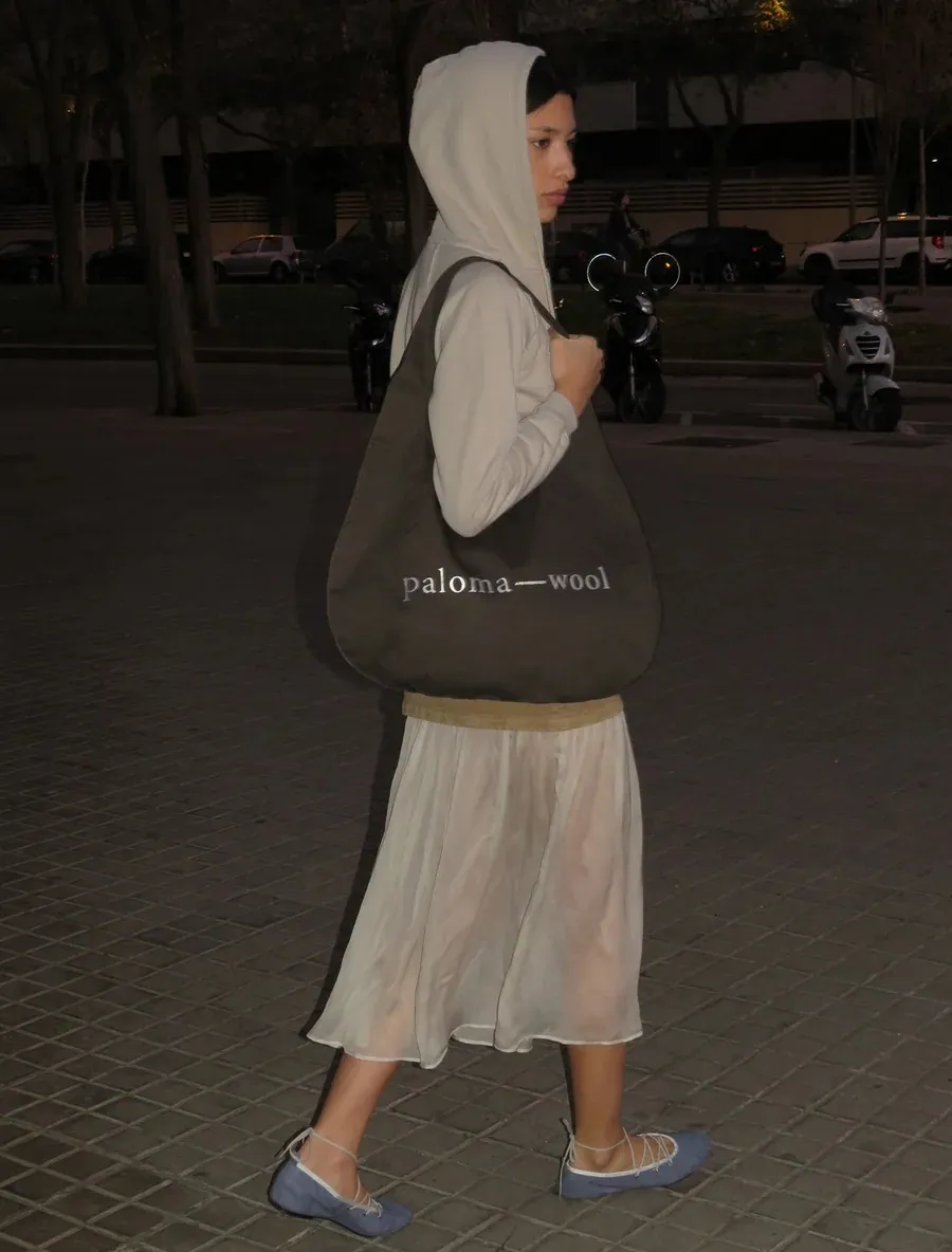 Paloma WOOL Womens Cotton Printed Tote Shoulder Jil Sander Paloma WOOL Womens Cotton Printed Tote Shoulder Jil Sander