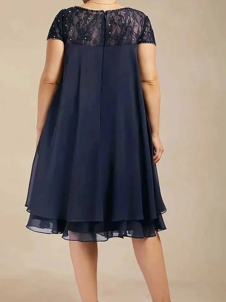 plus size mother of the bride dresses for winter wedding Draped Shoulder Dress with Rhinestone Detailing