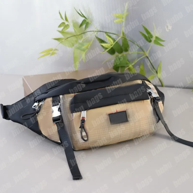 Nylon Waist Bag Stylish Black Fanny Pack for Men Women