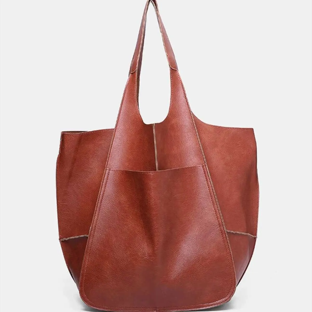 Premium Quality Soft Leather Large Capacity Tote - Versatile 