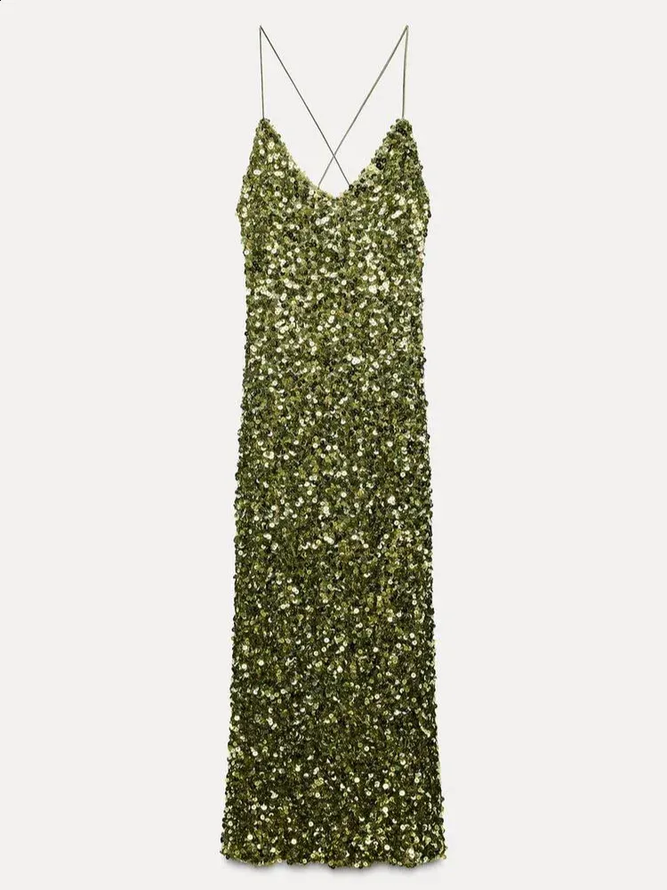 green emerald velvet dress Electric Green Sequin Strapless Gown main image 0