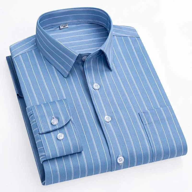 New Mens Elastic Wrinkle Resistant Striped Shirt Mens... From Katcho1,  $12.25 | DHgate.Com