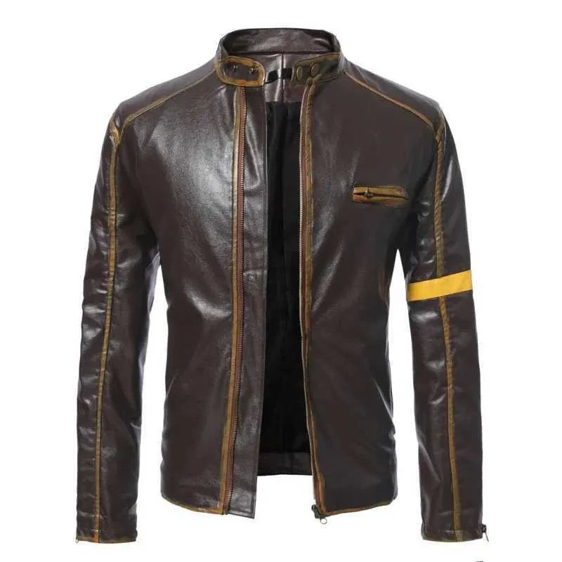 Personalized Leather jacket biker leather for Men - 2023