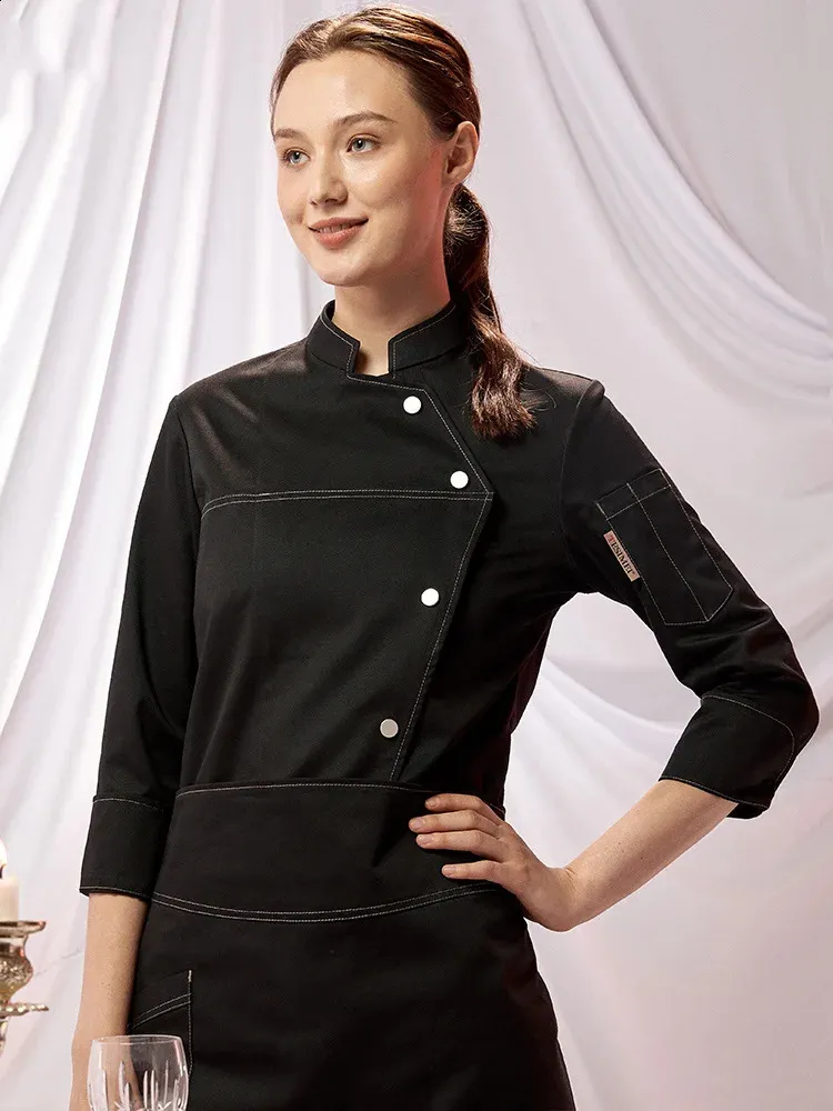 Women's Western Restaurant Waiter Work Jacket for Coffee, Baking, and Cooking - Chef Port Authority Clothing for Kitchen and Work