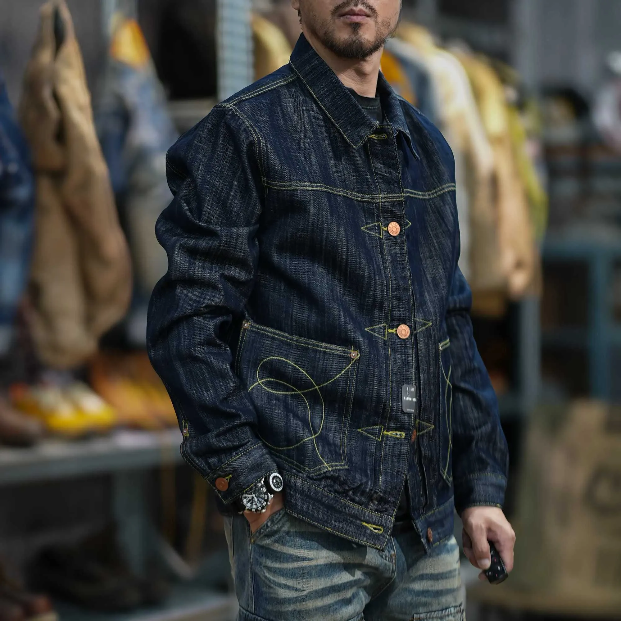 AMERI　OVER CHAMBRAY JACKET COAT AMERI OVER CHAMBRAY JACKET COAT AMERI OVER CHAMBRAY JACKET