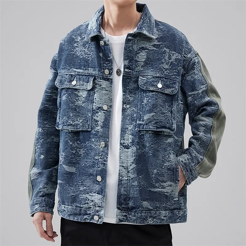 Y2K Denim Jacket: Retro Japanese Streetwear, Plus Size