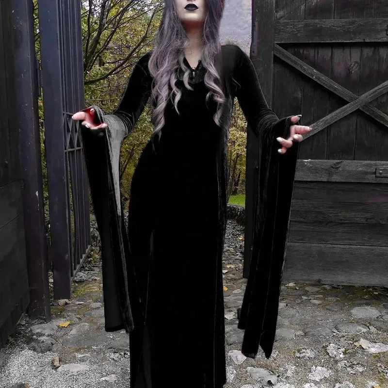 long sleeve long black evening dress Destiny Miabel Black Chic Long Sleeve Prom Dress with Gloves XXXL / Black