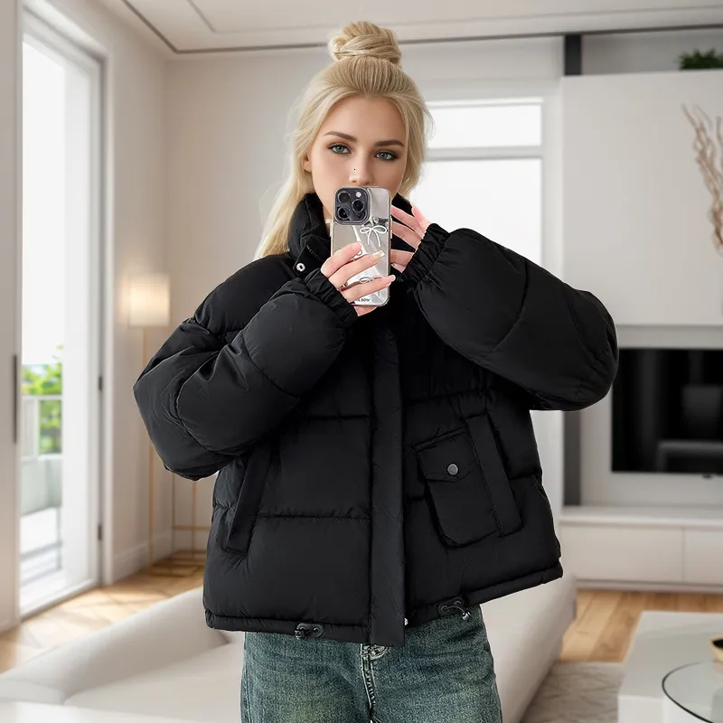 DHgate.com:Womens Short Puffer Jacket with Standing Collar DHgate.com:Womens Short Puffer Jacket with Standing Collar
