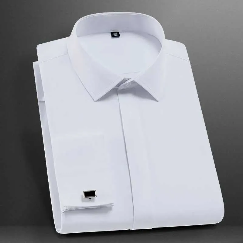 Premium French Cuff Dress Shirt - Slim Fit, Long Sleeve, Comfortable &  Stylish. Shop Now! from Dhgate Men's Casual Shirts - price 24.14