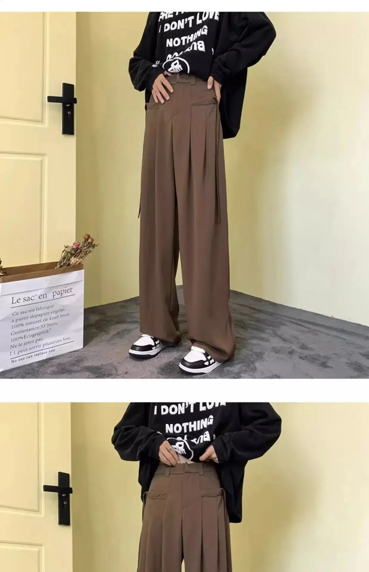 し*う様 90's HIGH WAIST STRAIGHT TROUSERS High Waist Pants – KUOSE.com