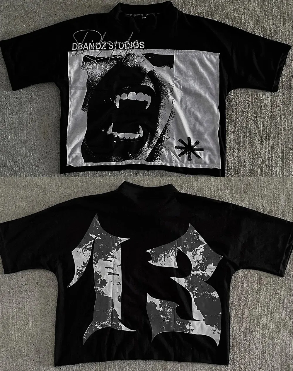 Oversized Retro Nightmare Graphic Print T-Shirt - Streetwear Y2K