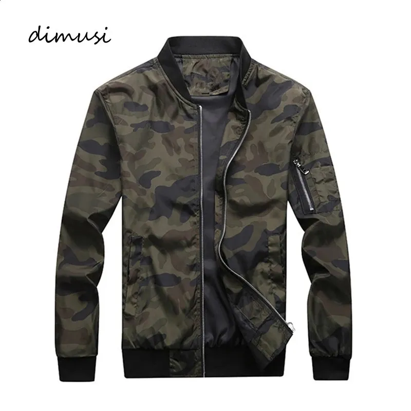 Camo Baseball Bomber Jacket Mens - Spring/Autumn Lightweight
