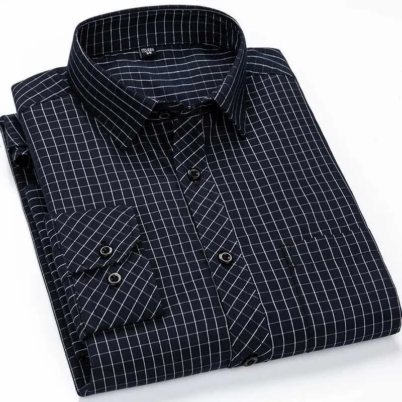 white christmas dresses Mens Classic Fit Purple Striped Spread Collar Wrinkle Free Cotton Dress Shirt, 22 / 36/37 main image 1