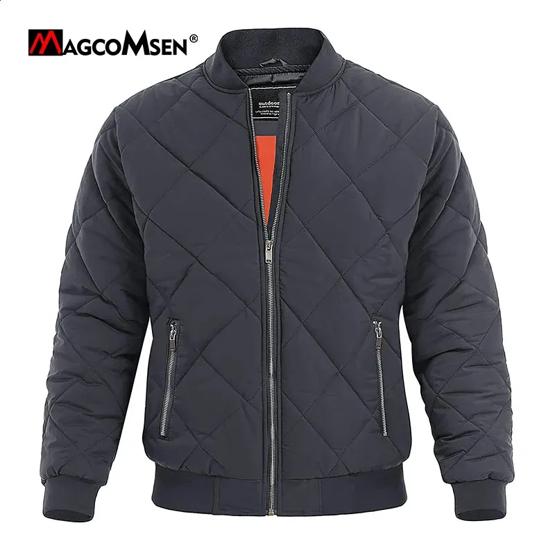 Mens Fleece Lined Winter Jackets Ribbed Full Zip Warm Jacket