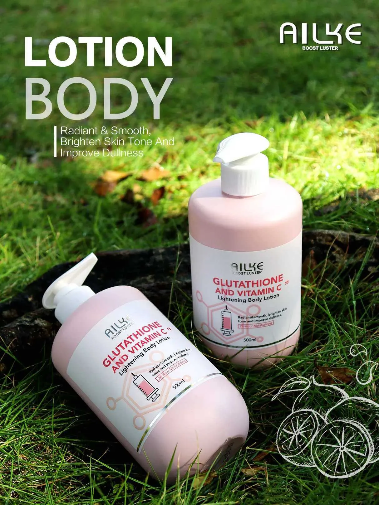 glutathione skin whitening body lotion Private Label Body Lotion Natural Bleaching Moisturizing Nourishing  Glutathione Skin Whitening Body Cream Lotion main image 0