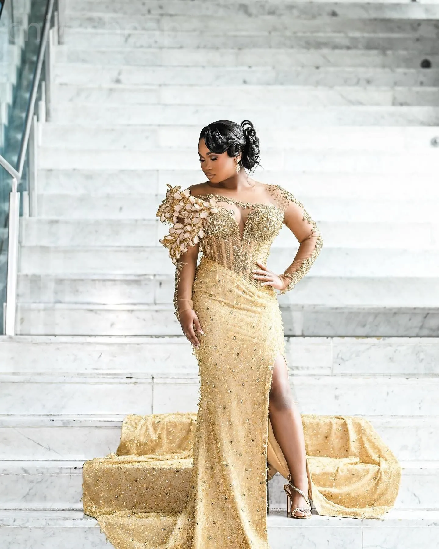 golden globes pink dress 2024 Light Sky Blue Ball Gown Prom Dress With Gold Applique Quincess Weddin –  SELINADRESS